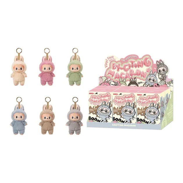 Pop Mart POP MART LABUBU THE MONSTERS Heart-beating macaron vinyl face generation Blind box Single blind box/whole box of 6 v7h0 onwards ★ - Image 4