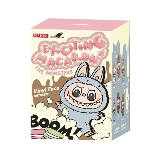 Wholesale Bubble Matt Authentic LaBuBu Popmart Original Heartbeat Macaron Vinyl Doll Face Series Blind Box Fashion Toy Figure - Image 2
