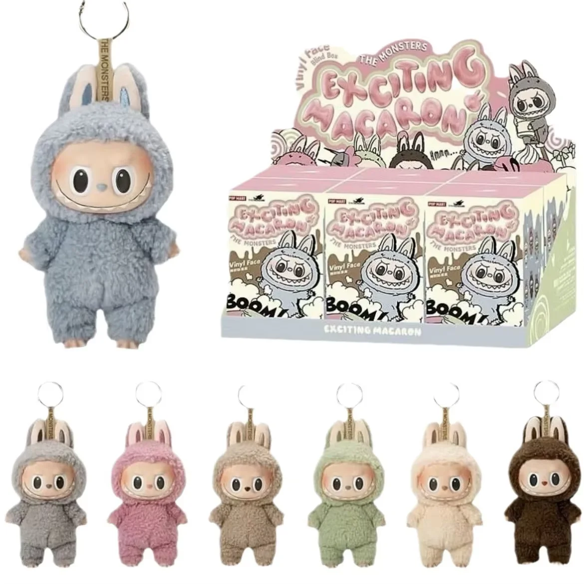 Wholesale Bubble Matt Authentic LaBuBu Popmart Original Heartbeat Macaron Vinyl Doll Face Series Blind Box Fashion Toy Figure