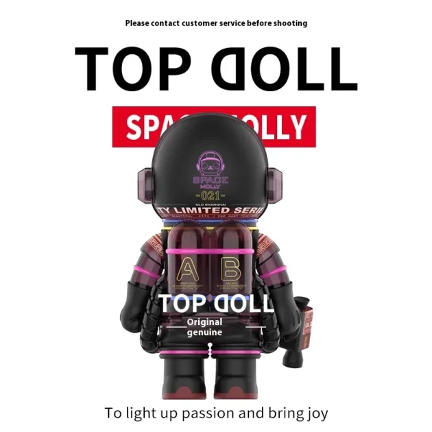 Bubble Mart Original SPACE MOLLY Series PVC Baby Ornaments Belle Gate MEGA Collection Large Tide Play Toy Figure Statues - Image 4