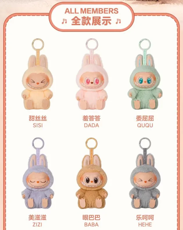 Bubble Mart Labubu Series Cute Macaron Trendy Toy Figure Pendant Plush Dollacaron Trendy Toy Figure Pendant Plush Blind Box Doll - Image 5