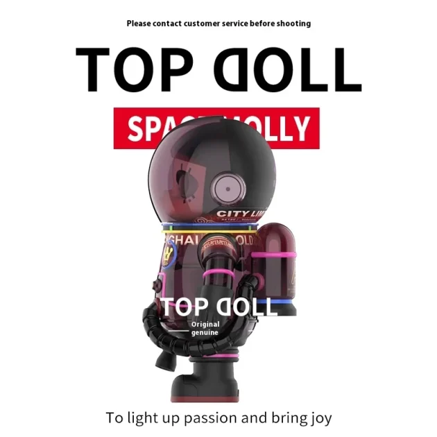 Bubble Mart Original SPACE MOLLY Series PVC Baby Ornaments Belle Gate MEGA Collection Large Tide Play Toy Figure Statues - Image 3
