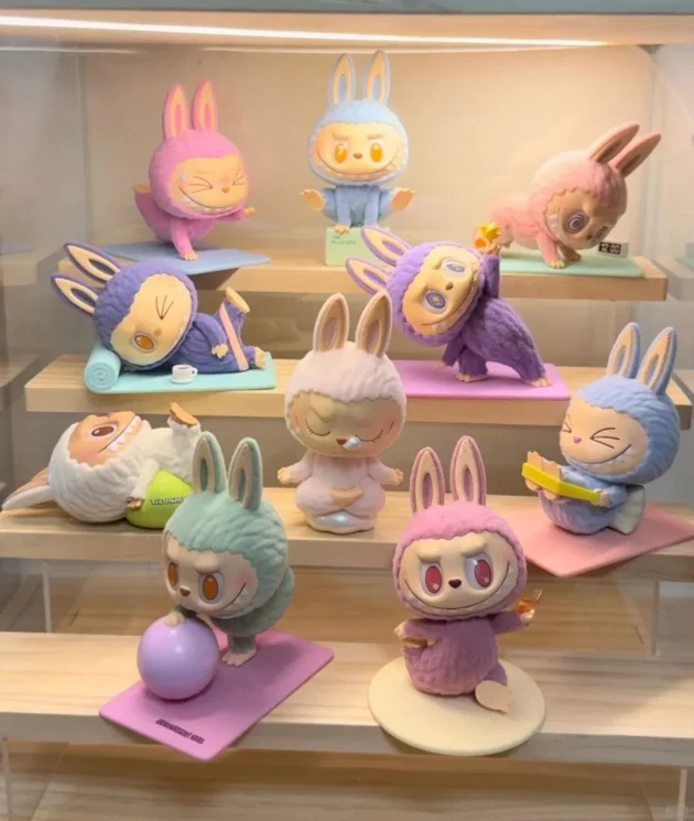 POPMART Bubble Mart the MONSTERS Lazy Yoga Series Blind Box LABUBU Hand-made - Image 5