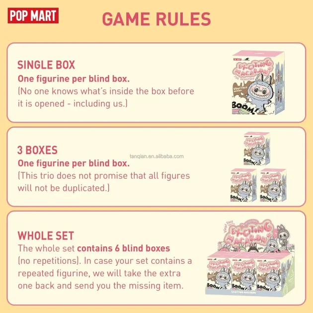 POPMART Bubble Mart LABUBU Labu Heart Macaron Vinyl Face Series PVC Toy Collectible Hand-held Blind Box - Image 3