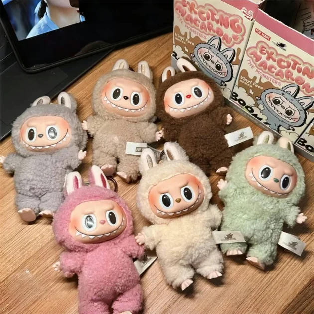 Labubus Originales Popmart the Monsters Exciting Macaron Plush Toys Mystery Boxes Labubu Doll Anime Action Figures - Image 3