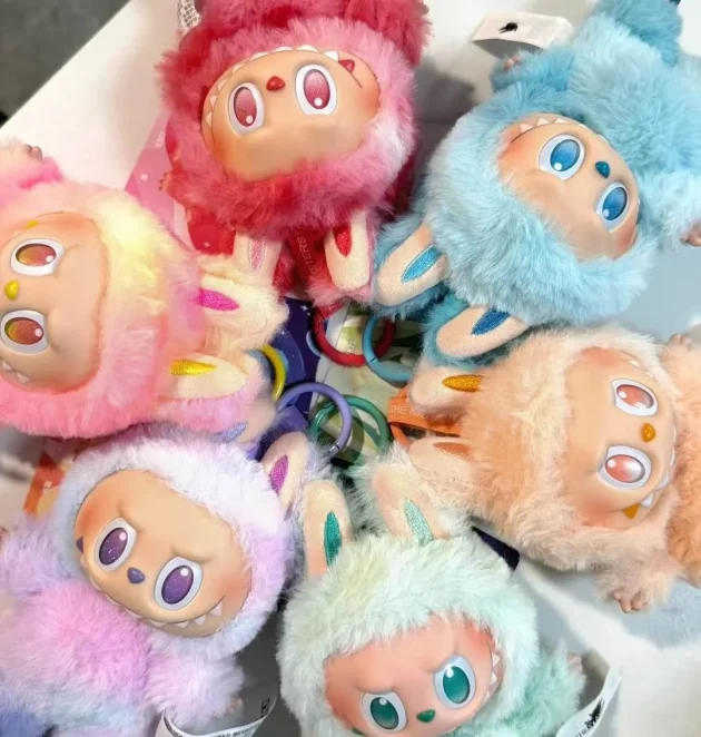 Labubu Third Generation Dolls Bubble Mart The Monster Vinyl Labubu Keychain - Image 2