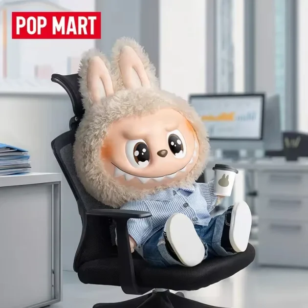 100% Original POP MART LABUBU POPMART Bubble Mart the MONSTERS FLIP WITH ME Vinyl Plush Male Big Doll Toy - Image 4