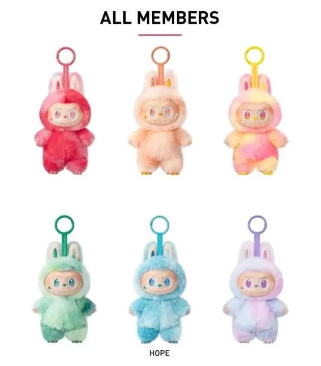 Labubu Third Generation Dolls Bubble Mart The Monster Vinyl Labubu Keychain - Image 5