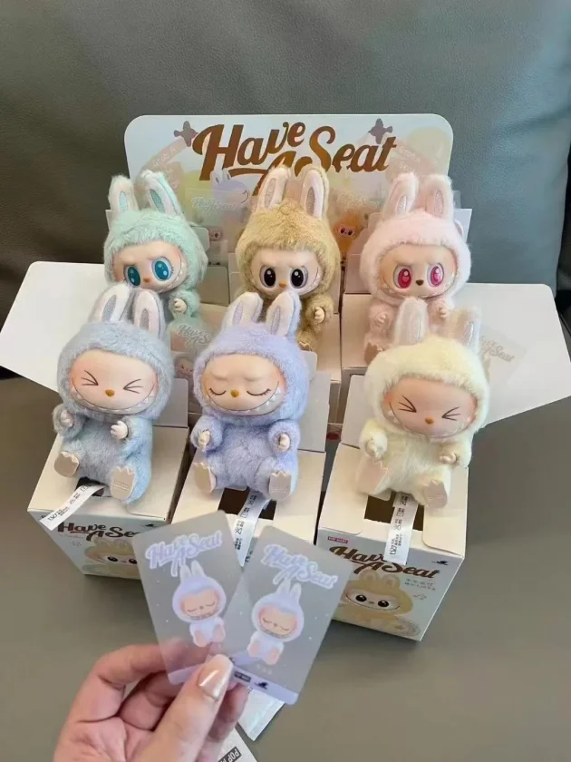 Bubble Mart Labubu Series Cute Macaron Trendy Toy Figure Pendant Plush Dollacaron Trendy Toy Figure Pendant Plush Blind Box Doll - Image 3