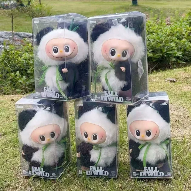 QY Bubble Labubu Mart Modified Baby Plush Doll Sugar Gum Panda Labubu Pendant Blind Box Macaron Toy - Image 3